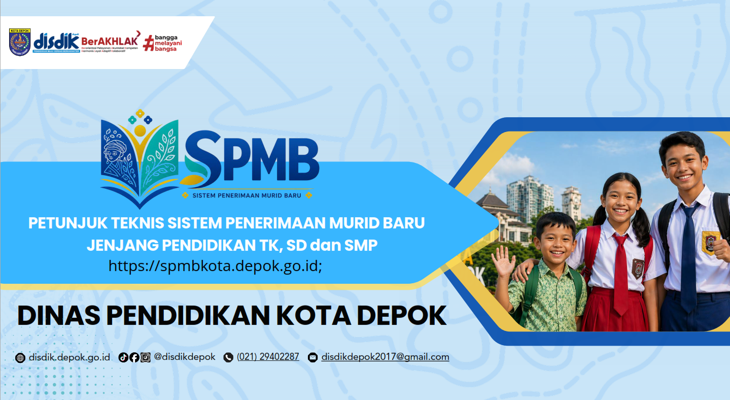 SPMB Kota Depok Jenjang SD Tahun Ajaran 2026/2027 Resmi Dibuka